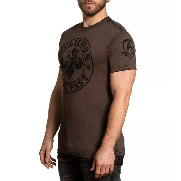 AFFLICTION Men's T-Shirt S/S DIVIO Tee Black Label - Picture 3 of 9